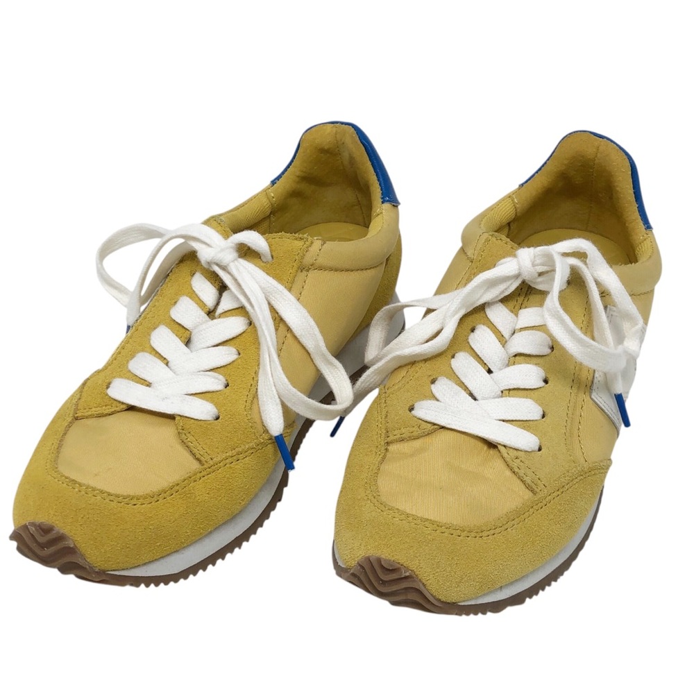 Birdies Roadrunner Sneakers in Citron Size 6.5 Yellow Blue Suede Athletic‎